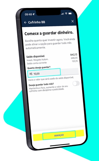 Imagem mostra menu de investimentos do App BB.